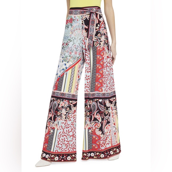 Alice + Olivia Soraya Floral Printed Pant Sz 12 - Picture 2 of 9